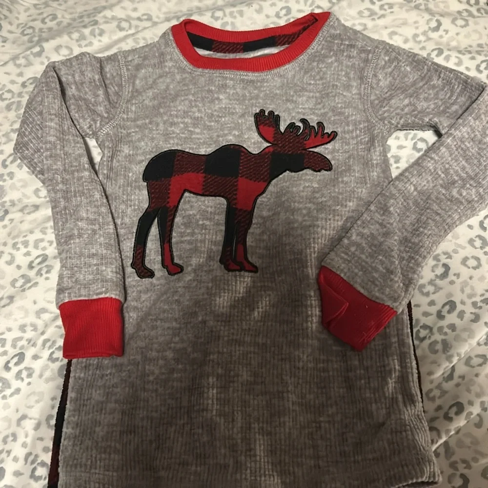 Eddie Bauer Plaid Moose Pajamas - 2T